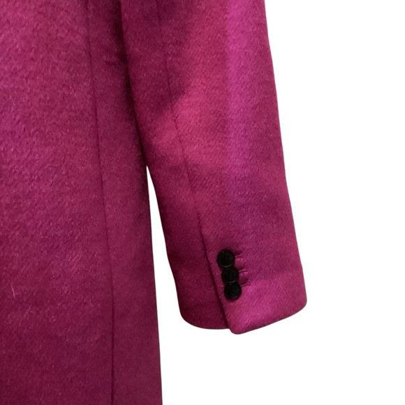 Loft Wool Blend Tailored Coat in Rich Pink Berry Size SP Petite - Picture 11 of 14
